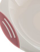 Akuku Farfurie cu ventuza pentru copii AlbRozmaterial sigur pentru contactul cu alimentelefara BPAventuza previne alunecarea farfuriei pe masa
