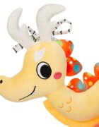 Akuku Jucarie de plus spirala senzoriala Dragonul Peek-a-Boo pentru caruciorpatutscoica autocu oglinda si zornaitoaredimensiune 30x25 cm