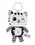 Akuku Jucarie din plus pentru bebelusi Toy Cat carlig universal din plastic pentru agatare