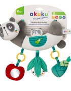 Akuku Jucarie senzoriala din plus Panda pentru caruciorpatutscaun autocu oglinda si zornaitoaredimensiune 30x25 cm