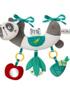 Akuku Jucarie senzoriala din plus Panda pentru caruciorpatutscaun autocu oglinda si zornaitoaredimensiune 30x25 cm