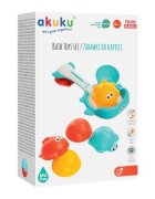 Akuku Jucarii de baie si cosulet bile plutitoare cu orificii de scurgere
