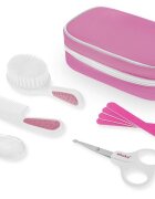 Akuku Kit de ingrijire pentru bebelusi Roz in gentuta depozitare cu fermoar include forfecutaunghierapila de unghiipiepteneperie de par