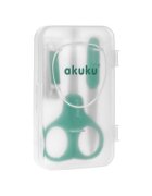 Akuku Kit de manichiura pentru bebelusi si copii Verde cu forfecutaunghiera din otel inoxidabil cu limitator si pila de unghiicutiuta depozitare inclusa