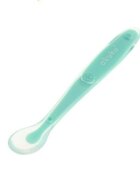 Akuku Lingurita din silicon pentru bebelusi Soft Spoon Minttextura moale ce nu raneste gingiilemaner ergonomicfara bpacompatibila cu masina de vase