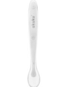 Akuku Lingurita din silicon pentru bebelusi Soft Spoon Whitetextura moale ce nu raneste gingiilemaner ergonomicfara bpacompatibila cu masina de vase