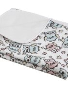 Akuku Paturica impermeabila pentru schimbat scutece 50x70cm Owls suprafata din bumbac terry