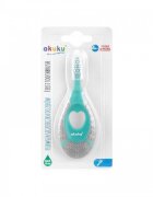 Akuku Periuta de dinti First brush MintGri pentru bebelusi si copiiperi moimaner siliconcapac inclusrecomandat pentru 0-2 ani