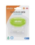 Akuku Periuta de dinti si masaj pentru gingii din silicon verde
