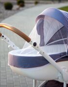 Akuku Plasa insecte pentru carucior sportlandou Alb universalaprevazuta cu elastic roata