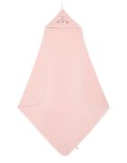 Akuku Prosop cu gluga pentru bebelusi Stars Roz100x100 cmrealizat din bumbac moale de inalta calitateabsoarbe umezealacu agatatoare cuierrecomandat de la nastere