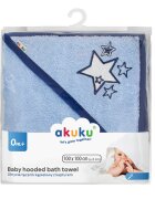 Akuku Prosop de baie cu gluga 100x100 cm bumbac Albastru Stelute