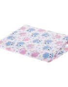 Akuku Salteluta impermeabila pentru schimbat scutece 55x70 cm Grey-Pink Owls