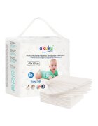 Akuku Set 15 aleze de unica folosinta Baby Soft 40 x 60 cmperfect pentru protejarea saltelei de murdariestrat superior delicatfabricata din opt straturi protejeaza bine impotriva umezelii