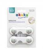 Akuku Set 2 sigurante multifunctionale Safety lock Gricompatibil cu orice tip de sertare sau dulapurifixare cu banda adeziva