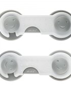 Akuku Set 2 sigurante multifunctionale Safety lock Gricompatibil cu orice tip de sertare sau dulapurifixare cu banda adeziva
