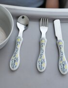 Akuku Set 3 tacamuri din inox pentru copii contine furculitacutit si lingurarecomandat copiilor peste 9 lunimaterialotel inoxidabil de inalta calitatefara BPA