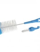 Akuku Set perii pentru biberoane si tetine Fluturas albastru cu burete incorporatagatatoaredimensiune 37.5x10.5x6 cm