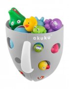 Akuku Suport pentru jucarii de baie gri