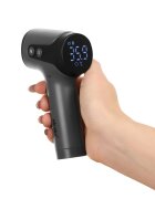 Akuku Termometru cu infrarosu Non contact Black30 de memorii de citireafisaj intuitiv cu ecran LED luminostimp de masurare 1 secundadimensiuni compacteideal pentru sugaricopiiadultidesign compact