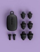 ALPINE Dopuri de urechi cu filtru muzical pentru festivaluri si concerte 3 dimensiuni incluse (SML) protectie zgomote SNR 19dB reutilizabile negre