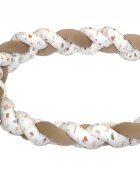 AMY Aparatoare laterala pat bumper impletit inchidere velcro bumbac Comori din natura bej 180X21 cm