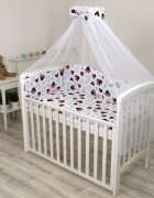 AMY Baldachin din tul funda din bumbac imprimeu lenjerie Miki 300x160 cm suport de prindere inclus 153h cm