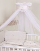 AMY Baldachin din tul pentru patut bebe Airy Beige 160 x 600 cm