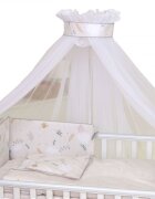 AMY Baldachin din tul pentru patut bebe Airy Beige 160 x 600 cm
