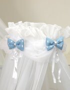 AMY Baldachin din tul pentru patut bebe Sky Bunny Blue 160 x 600 cm