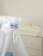 AMY Baldachin din tul pentru patut bebe Sky Bunny Blue 160 x 600 cm