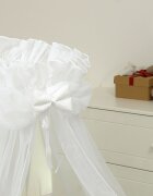 AMY Baldachin din tul pentru patut bebe Sweet Dreams White 160 x 600 cm