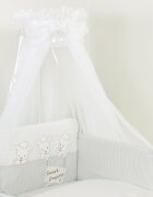 AMY Baldachin din tul pentru patut bebe Sweet Dreams White 160 x 600 cm