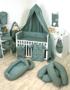 AMY Baldachin suspendat multifunctional pentru copii Pure Salvia bumbac 250x320 cm
