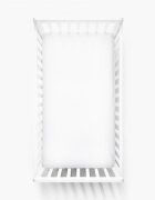 AMY Cearsaf din bumbac jersey cu elastic pe contur 140x70 cm alb