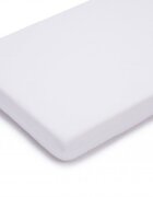 AMY Cearsaf din bumbac jersey cu elastic pe contur 140x70 cm alb