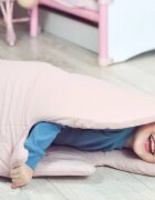 AMY Covoras de joaca termic pliabil din bumbac si umplutura antialergica BabySoft Pure Rose Frunza 150x105x5cm
