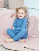 AMY Covoras de joaca termic pliabil din bumbac si umplutura antialergica BabySoft Pure Rose Frunza 150x105x5cm
