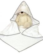 AMY Prosop de baie pentru bebelusi din bumbac cu gluga Airy Beige 75 x 75 cm