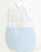 AMY Sac de dormit din bumbac cu broderie pentru bebelusi Oita Blue 86 cm