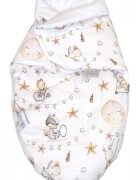 AMY Sistem de infasare Baby swaddle din bumbac cu umplutura antialergica BabySoft Circ blue