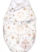 AMY Sistem de infasare Baby swaddle din bumbac cu umplutura antialergica BabySoft Circ roz