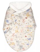 AMY Sistem de infasare bambus inchidere velcro Baby swaddle Lunca bej + cadou rucsacel