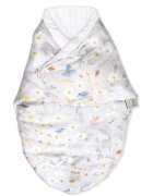 AMY Sistem de infasare bambus inchidere velcro Baby swaddle Lunca gri + cadou rucsacel