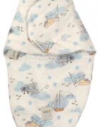 AMY Sistem de infasare Nature Bamboo by din bambus cu umplutura antialergic BabySoft + cadou rucsacel Nori calatori