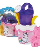 Androni Giocattoli Set cu unelte pentru apa si nisip in Rucsac Unicorn
