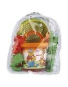 Androni Giocattoli Set jucarii apa si nisip cu galetusa stropitoare forme si unelte in rucsac Poppy
