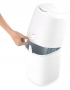ANGELCARE Cos ermetic pentru scutece Classic Gri capacitate pana la 128 scutece usor de utilizat si curatat cu 1 rezerva inclusa care blocheaza mirosurile bacteriile si germenii