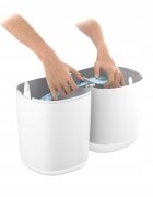ANGELCARE Cos ermetic pentru scutece Classic Gri capacitate pana la 128 scutece usor de utilizat si curatat cu 1 rezerva inclusa care blocheaza mirosurile bacteriile si germenii