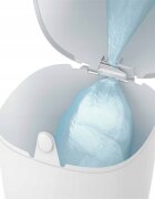 ANGELCARE Cos ermetic pentru scutece Gri capacitate pana la 140 scutece usor de utilizat si curatat cu 5 rezerve Classic incluse care blocheaza mirosurile bacteriile si germenii